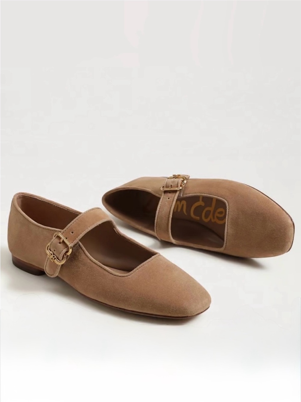 Sam Edelman Michaela Mary Jane Flat in Cyprus Tan Suede size 10.5 gently used